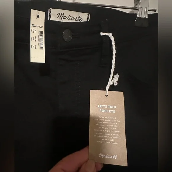 Madewell skinny black jean w/gold trim sz 28 tall - Picture 5 of 6